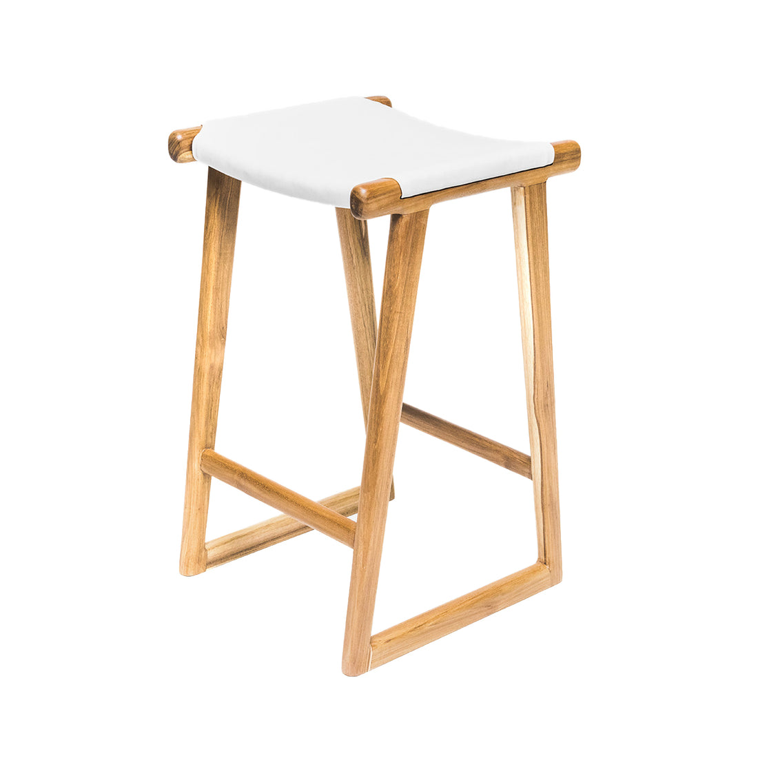 Emma | Kitchen Stool Leather White