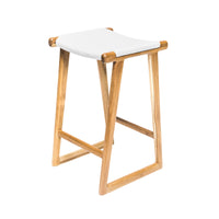Emma | Kitchen Stool Leather White