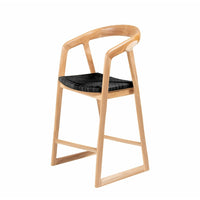Mabel | Kitchen Stool Rattan Black