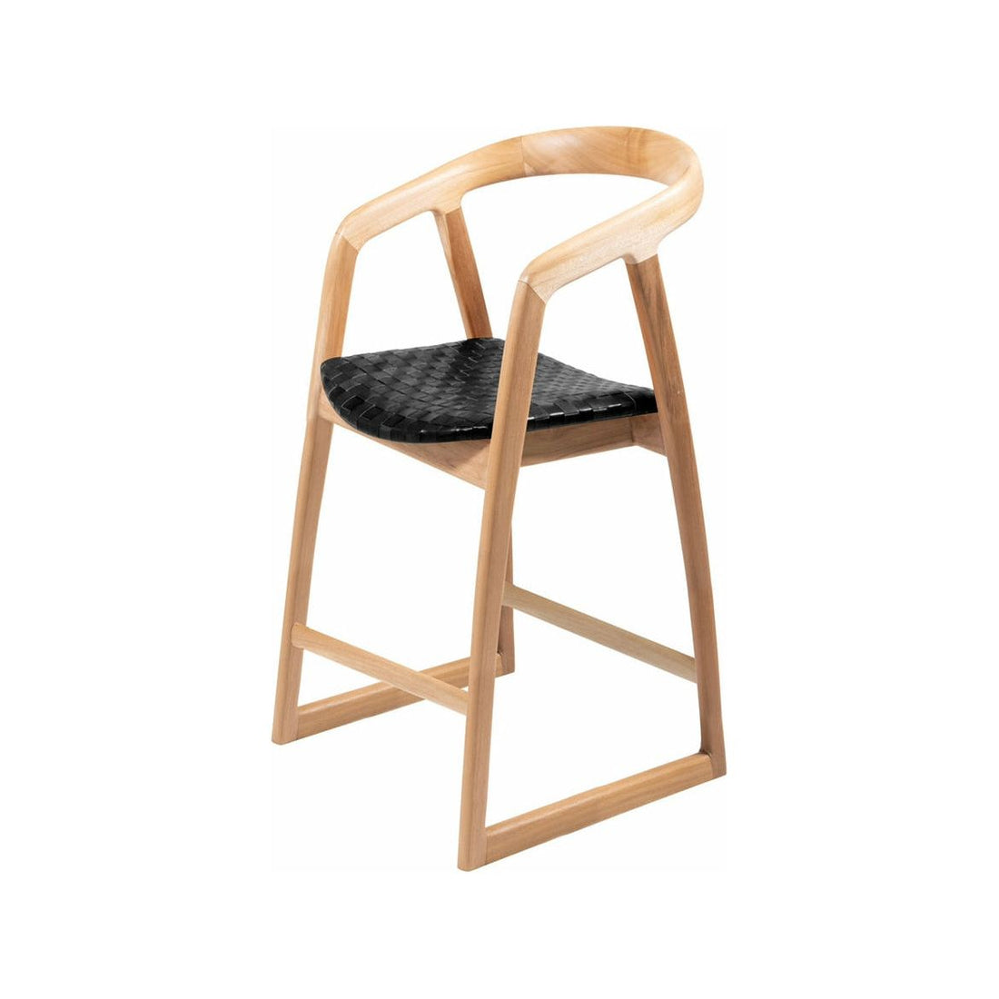 Mabel Kitchen Stool Leather Black