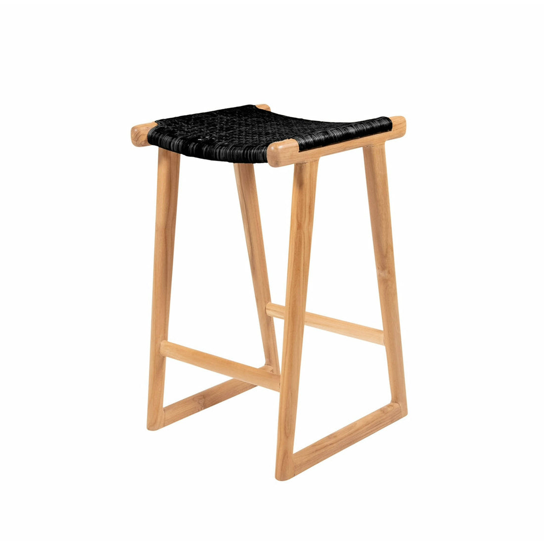 April | Kitchen Stool Rattan Black