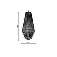 Isla | Pendant Rattan Black