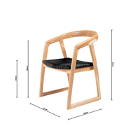 Mabel | Dining Chair Rattan Black