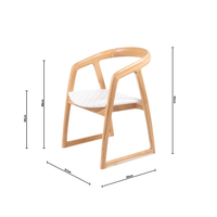 Mabel | Dining Chair Leather White