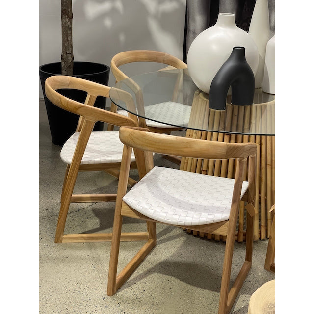 Mabel | Dining Chair Leather White