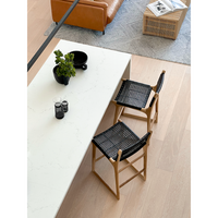 Daisy | Kitchen Stool Rattan Black