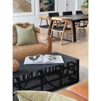 Zara | Coffee Table Rattan Black