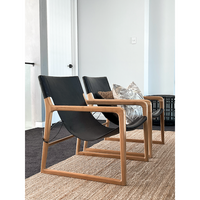 Heidi | Sling Chair Leather Black
