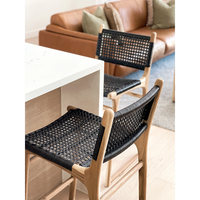 Daisy | Kitchen Stool Rattan Black