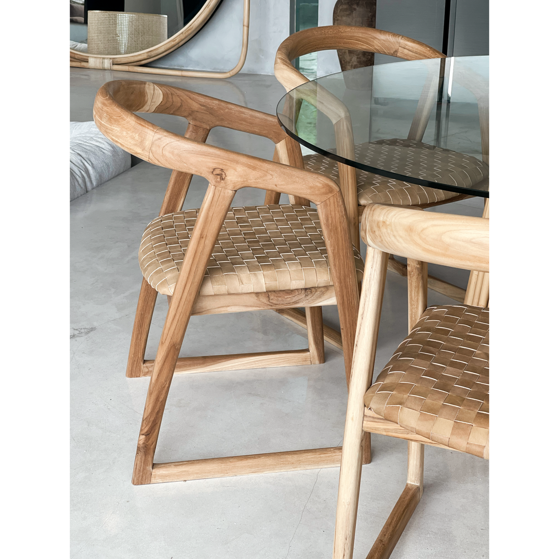 Mabel | Dining Chair Leather Sand