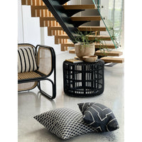 Moni Side Table Rattan Black