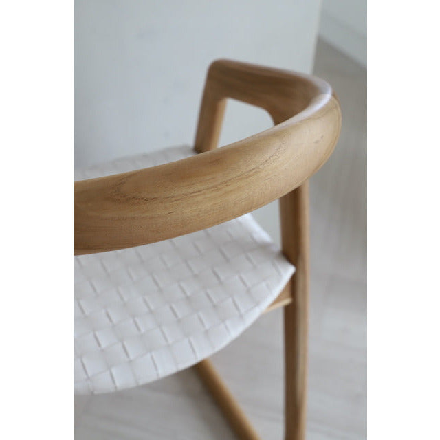 Mabel | Kitchen Stool Leather White