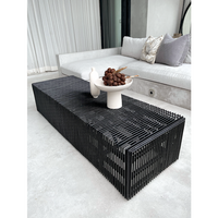 Zara | Coffee Table Rattan Black