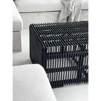 Zara | Coffee Table Rattan Black