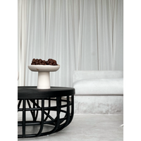 Angie | Coffee Table Rattan Black 100cm