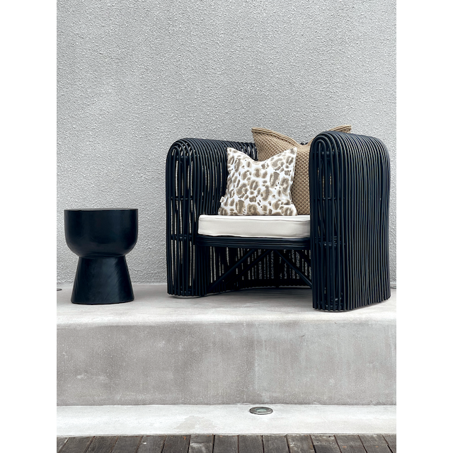 Quinn | Occasional Chair Rattan Black