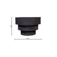 Samantha | Pendant Rattan Black