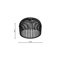 Sidney | Pendant Rattan Black