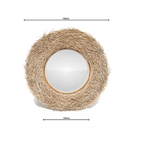 Stella | Round Mirror Rattan Natural 120