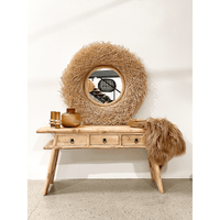 Stella | Round Mirror Rattan Natural 120