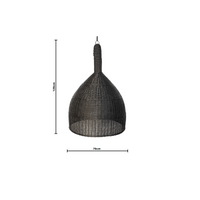 Summer | Pendant Rattan Black