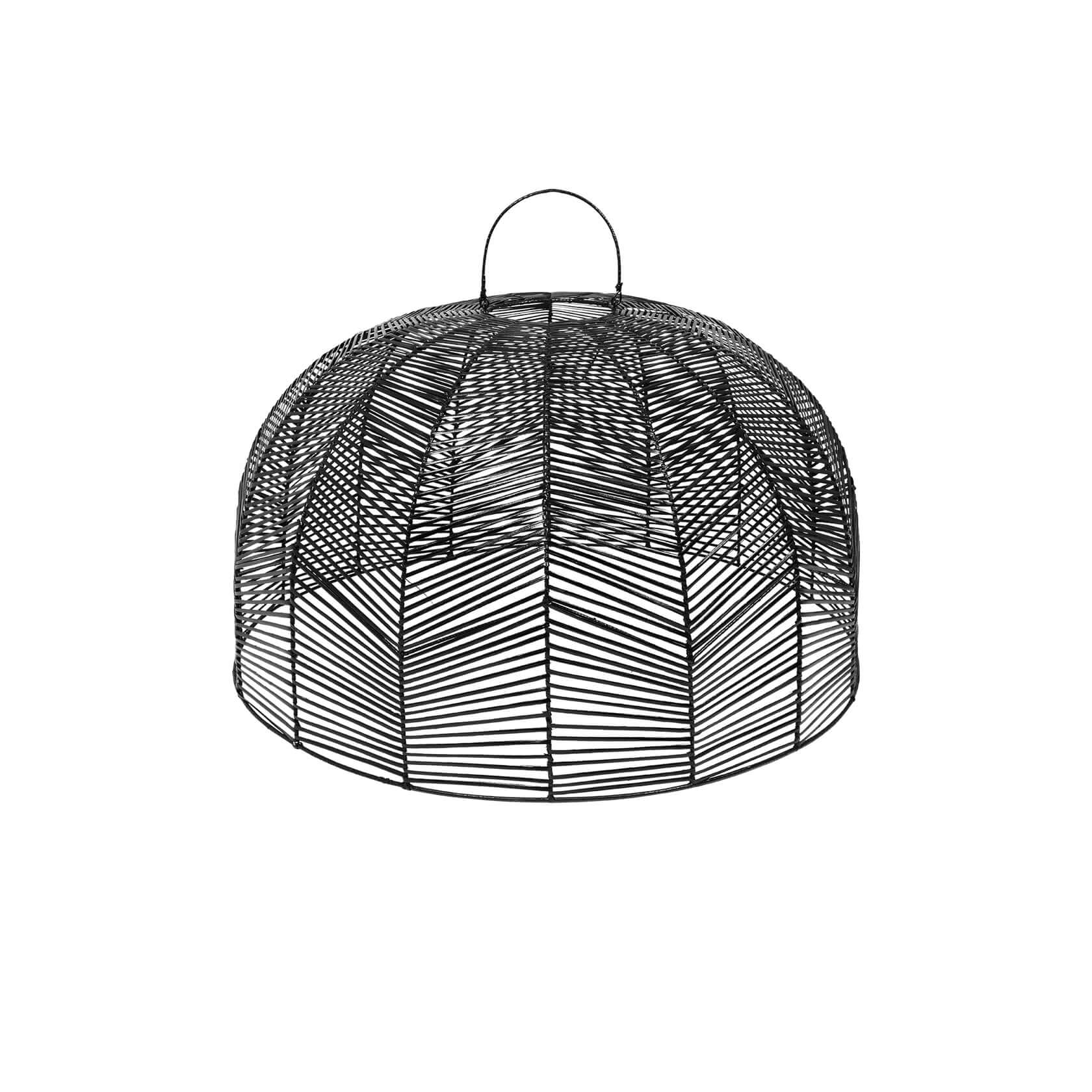Black basket top pendant light