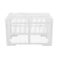 Zara | Side Table Rattan White