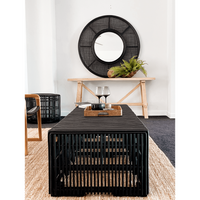 Zara | Coffee Table Rattan Black