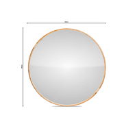 Zoe | Large Round Mirror Natural Rattan 1.6M