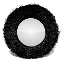 Stella Mirror Rattan Black