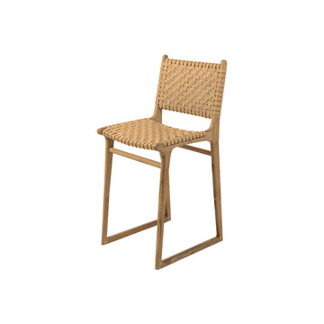 Sand leather rattan kitchen stool