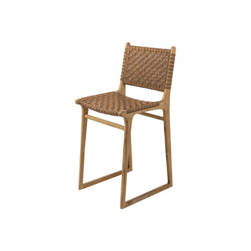 tan leather kitchen stool 