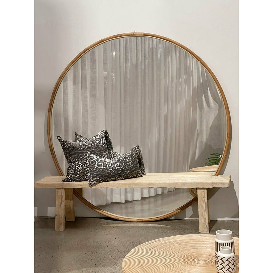 Zoe Extra Large Round Mirror Rattan Natural The Styling Republic Zoe extra large round mirror rattan natural the styling republic