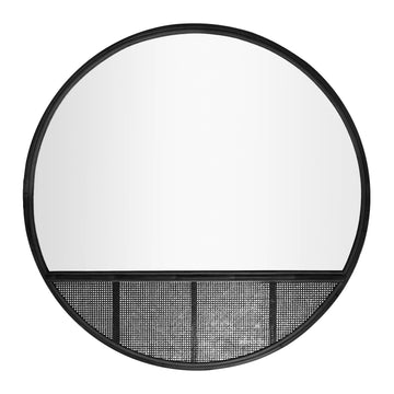 Bonnie | Extra Large Mirror Feature Rattan Black