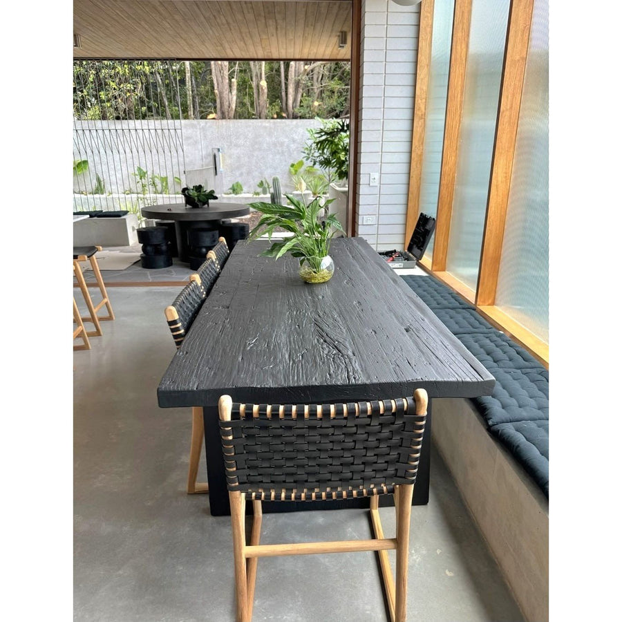 Chelsea | Dining Table Vintage Elm Natural (Black)