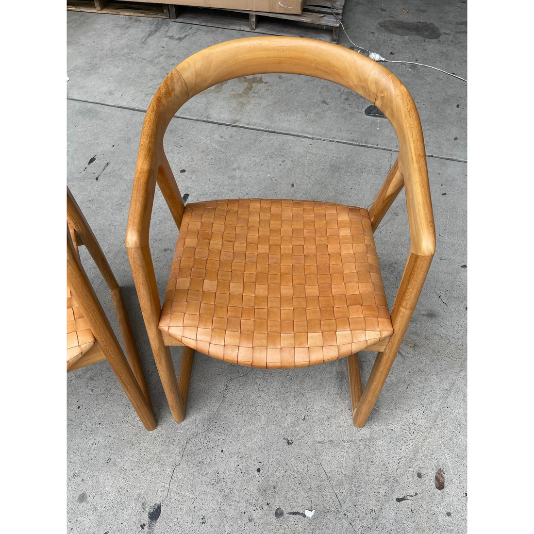 Sample Stock | Mabel Dining Chairs | Tan Nappa Leather (Set of 2)