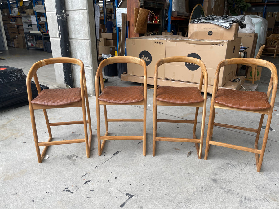 Sample Stock | Mabel Stools Tan Leather