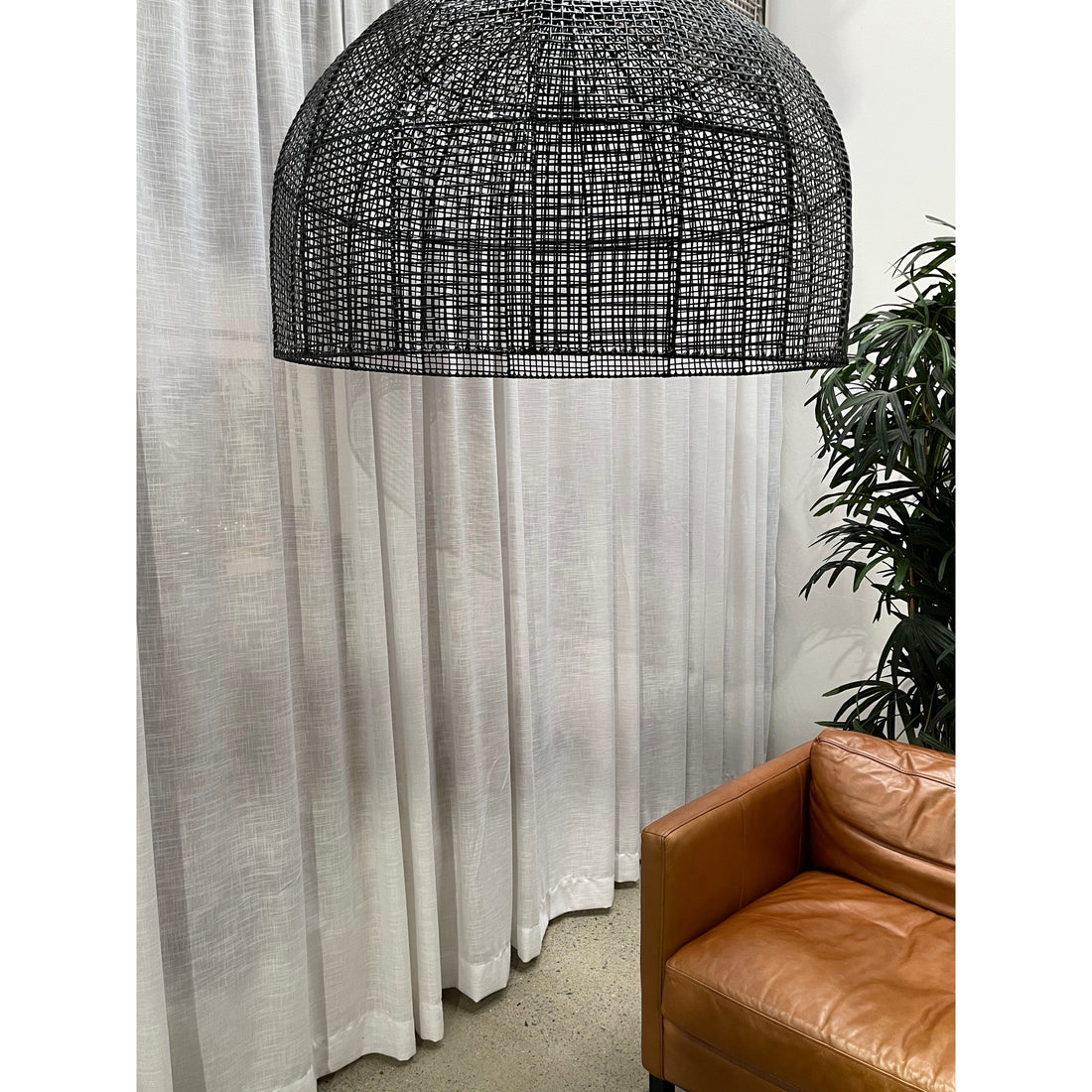 Penny | Pendant Rattan Black