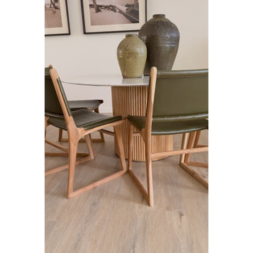 Daisy | Dining Chair Leather Olive