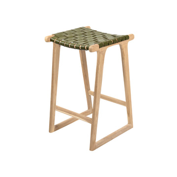 Bailey | Kitchen Leather Stool Olive