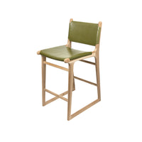 Daisy | Kitchen Stool Leather Olive