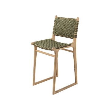 Coco | Kitchen Stool Leather Olive