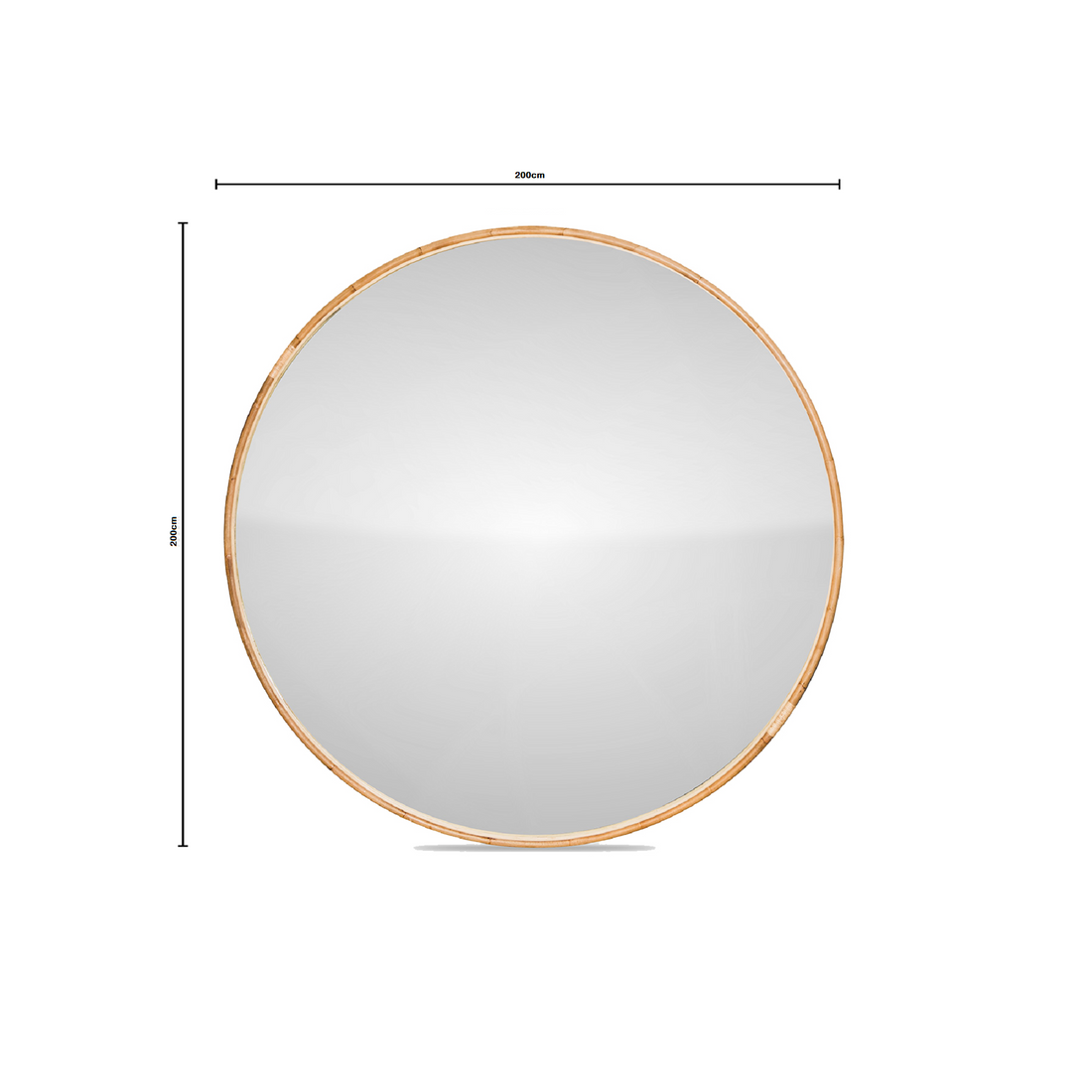 Zoe | Extra Large Round Mirror Rattan Natural 2M
