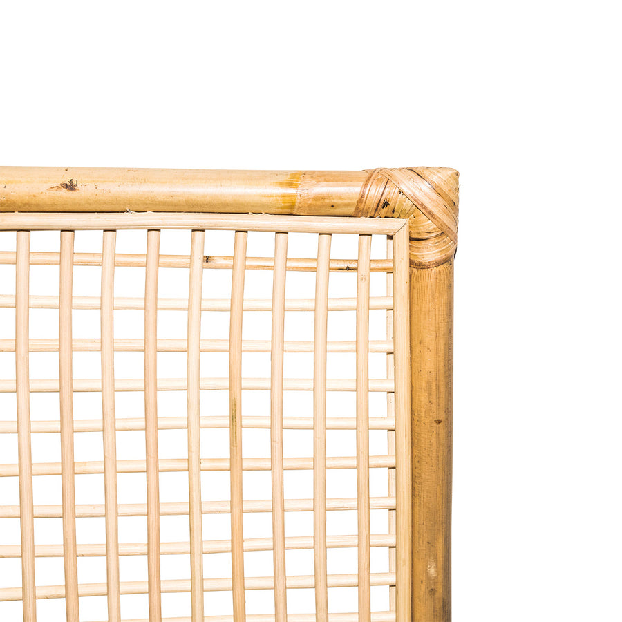 Karley Extra-Wide Bedhead in Natural Rattan