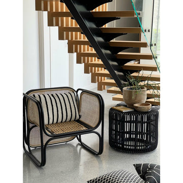 Sybella Occasional Chair Rattan Black