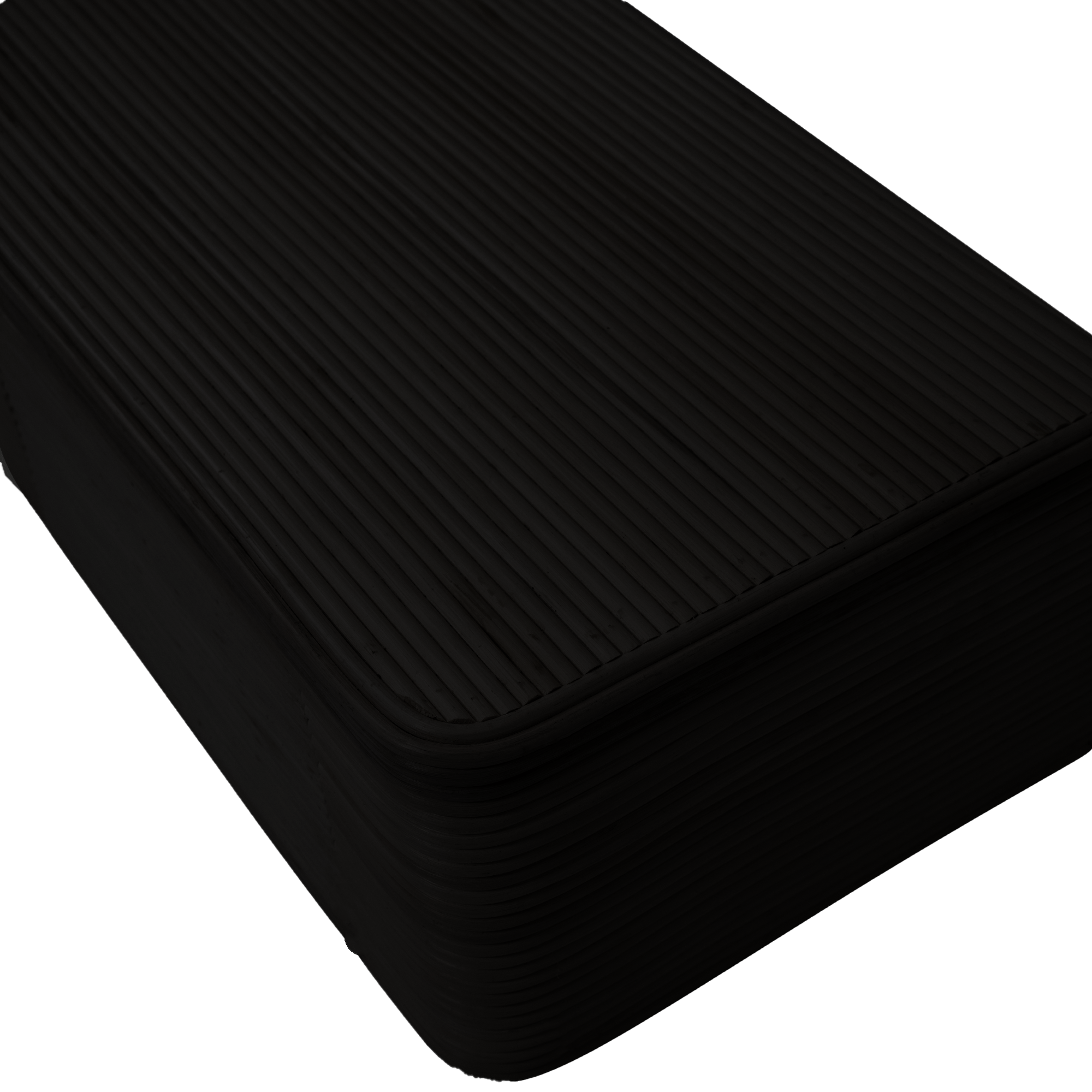 Floating Side Table Rattan Black The Styling Republic