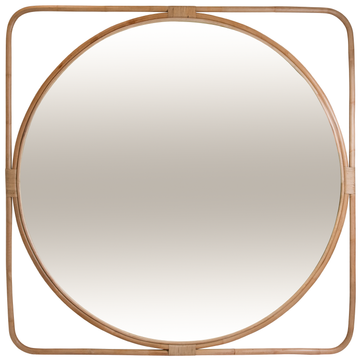 Poppy | Square Frame Extra Large Mirror Rattan Natural