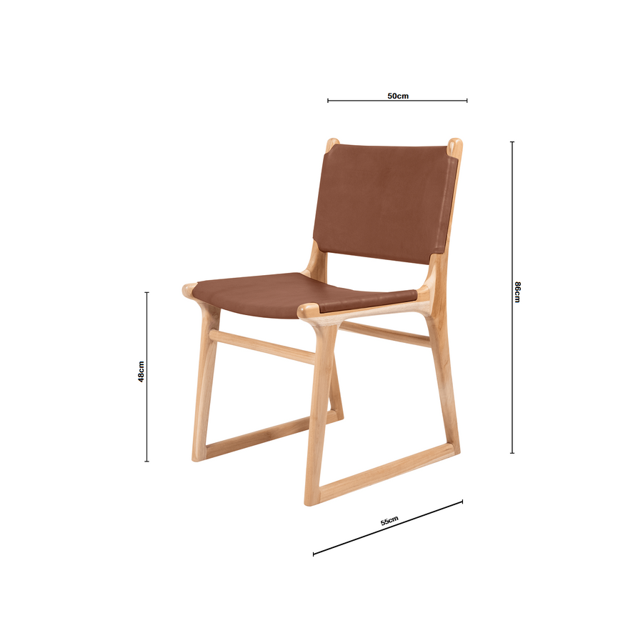 Daisy | Dining Chair Leather Tan