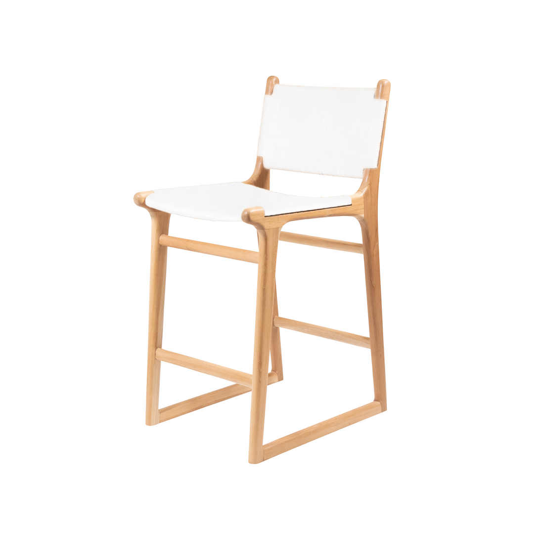 Daisy | Kitchen Stool Leather White