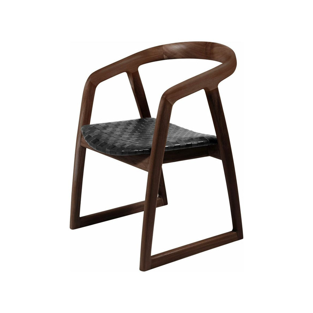 Mabel | Dining Chair Leather Black Chocolate Frame